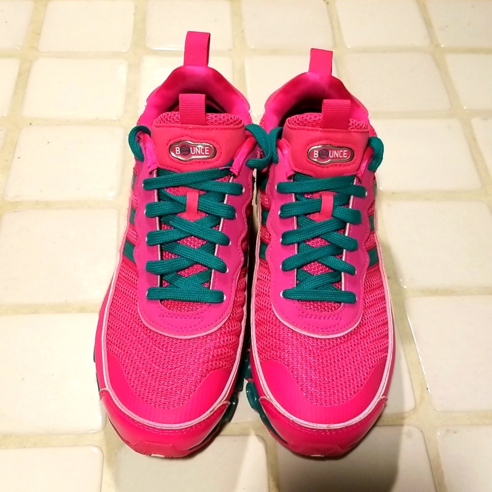 Adidas Originals Microbounce T1 Shock Pink and Green